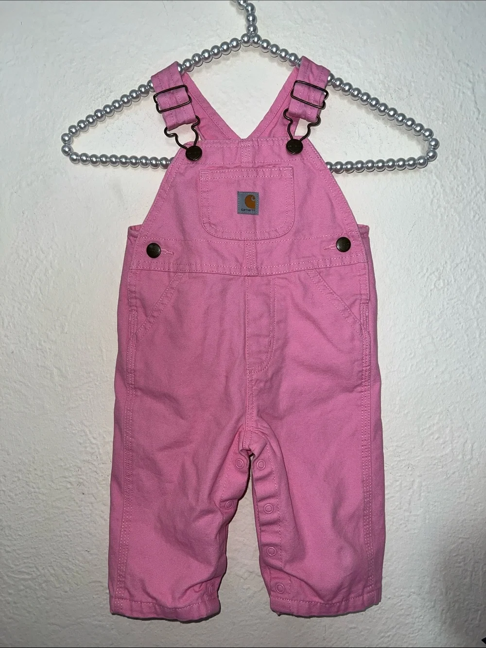 Carhartt 6 months pink overalls